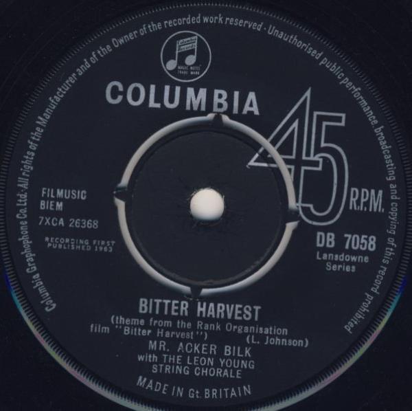 Acker Bilk, The Leon Young String Chorale - Bitter Harvest