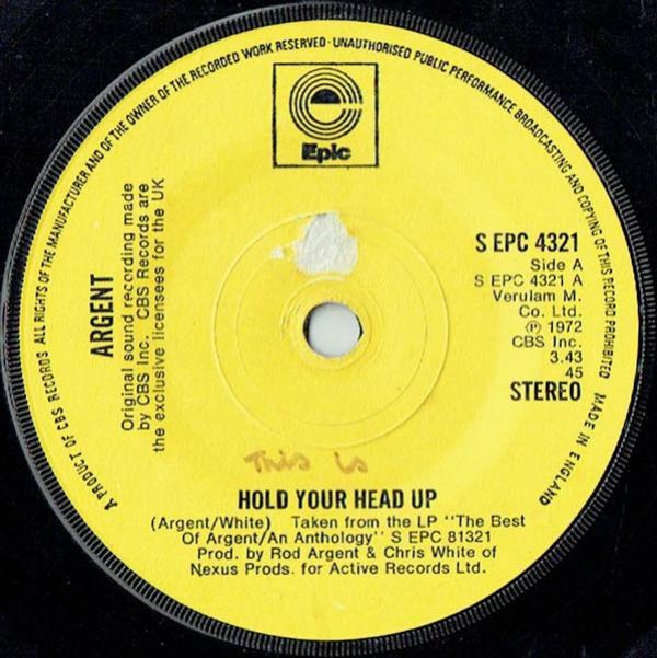 Argent - Hold Your Head Up / It's Only Money (Part 1)