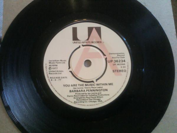Barbara Pennington - You Are The Music Within Me / Running In Another Direction
