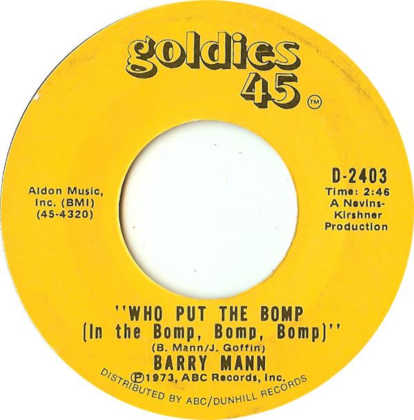 Barry Mann, Brian Hyland - Who Put The Bomp (In The Bomp, Bomp, Bomp) / Sealed With A Kiss
