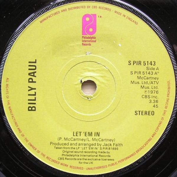 Billy Paul - Let 'Em In
