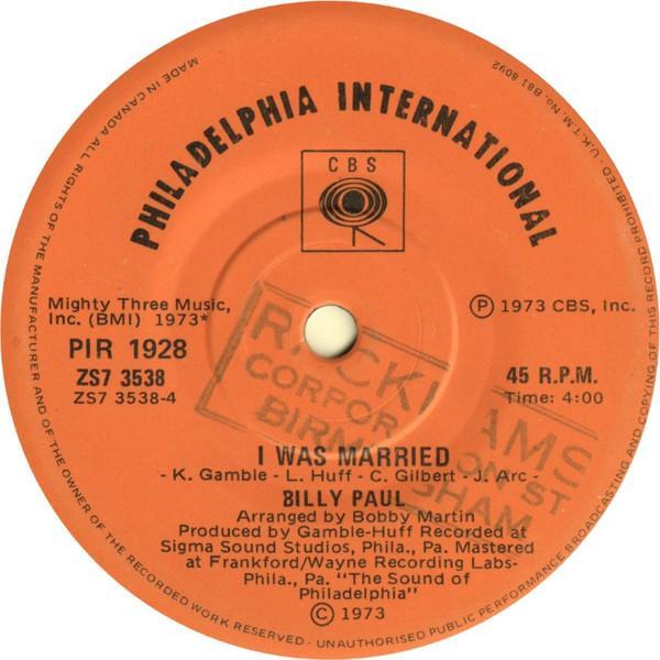Billy Paul - Thanks For Saving My Life
