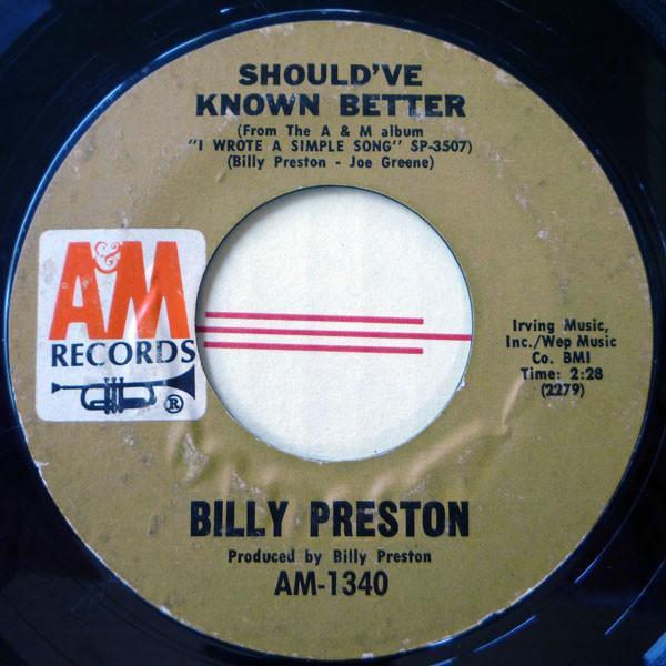 Billy Preston - Should've Known Better / The Bus