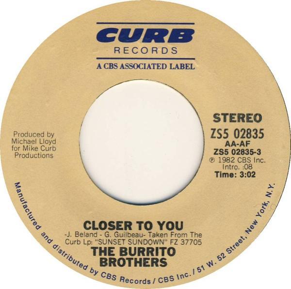 Burrito Brothers - Coast To Coast / Closer To You