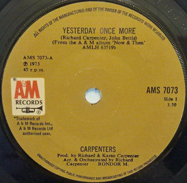 Carpenters - Yesterday Once More