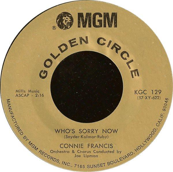 Connie Francis - Who's Sorry Now / You Were Only Fooling (While I Was Falling In Love)