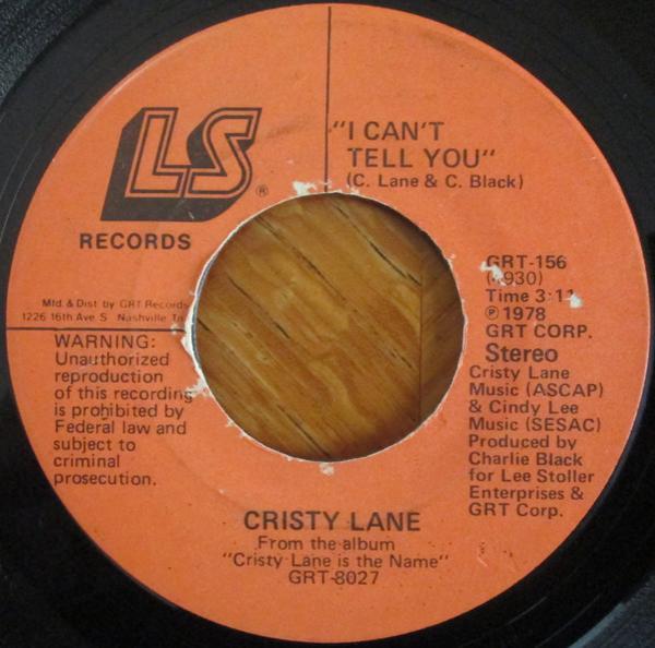Cristy Lane - I Can't Tell You / I'm Gonna Love You Anyway