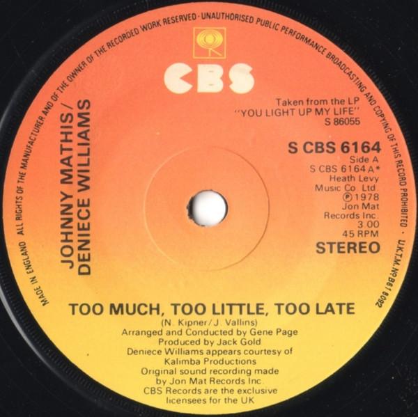 Deniece Williams, Johnny Mathis - Too Much, Too Little, Too Late