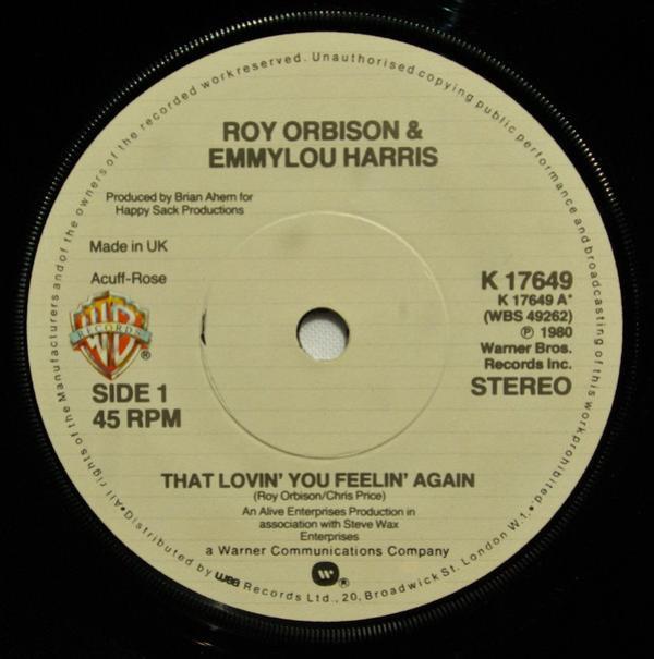 Emmylou Harris, Roy Orbison, Craig Hundley - That Lovin' You Feelin' Again / Lola