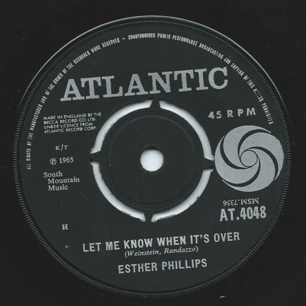 Esther Phillips - Let Me Know When It's Over
