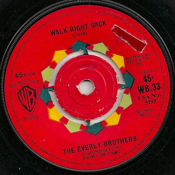 Everly Brothers - Walk Right Back / Ebony Eyes