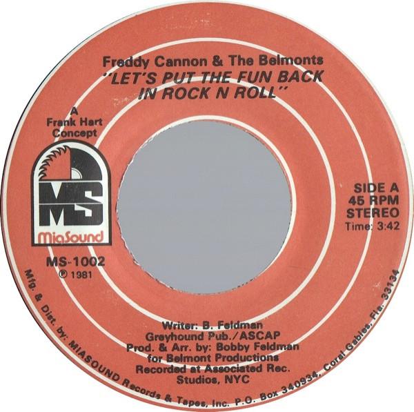 Freddy Cannon, The Belmonts - Let's Put The Fun Back In Rock N Roll