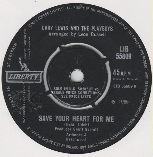 Gary Lewis & The Playboys - Save Your Heart For Me