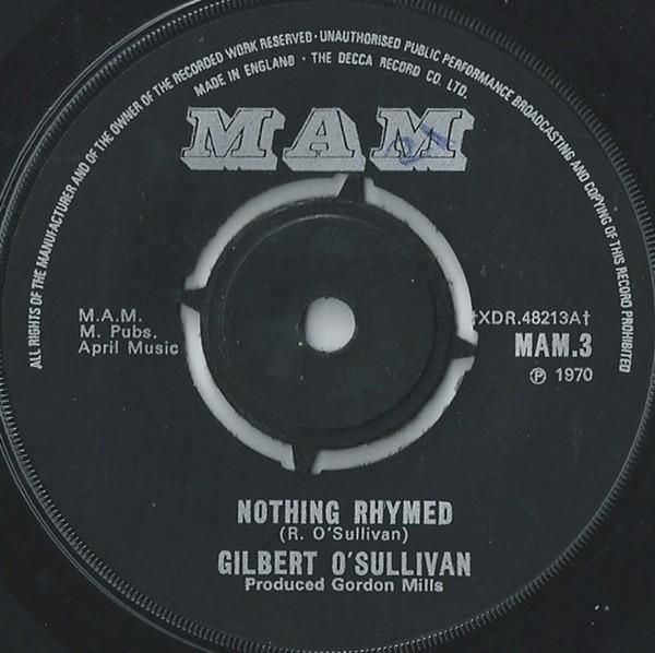 Gilbert O'Sullivan - Nothing Rhymed