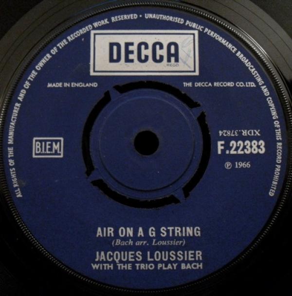 Jacques Loussier Trio - Air On A G String