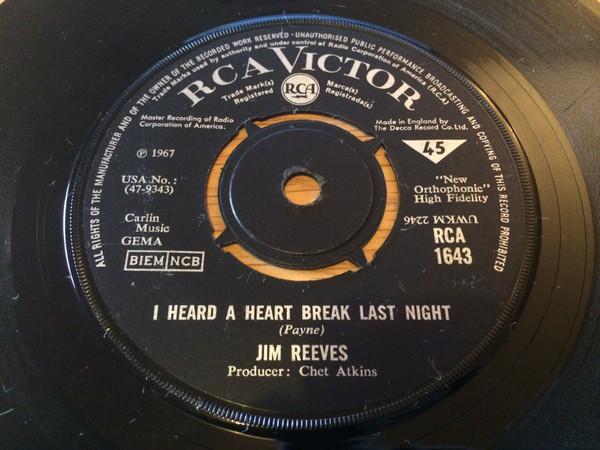 Jim Reeves - I Heard A Heart Break Last Night