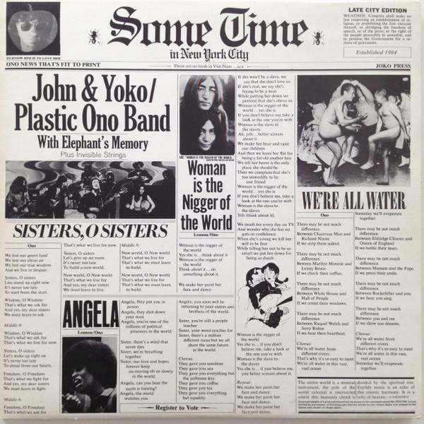 John Lennon & Yoko Ono, The Plastic Ono Band, Elephants Memory, Invisible Strings - Some Time In New York City