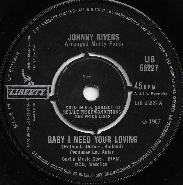 Johnny Rivers - Baby I Need Your Lovin'