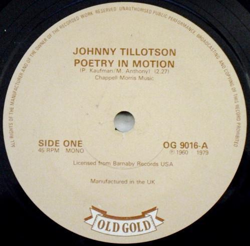 Johnny Tillotson - Poetry In Motion