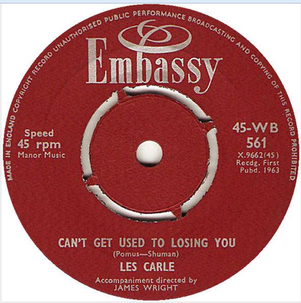 Les Carle - Can't Get Used To Losing You / Nobody's Darling But Mine