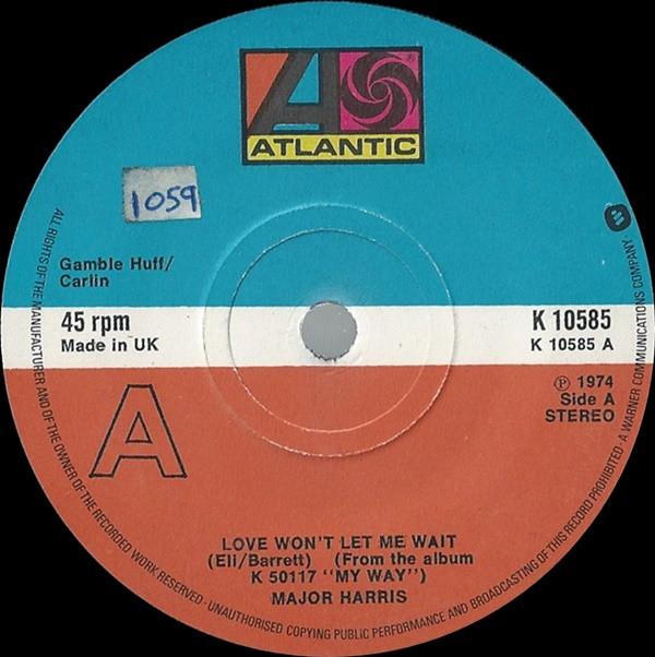 Major Harris - Love Won't Let Me Wait