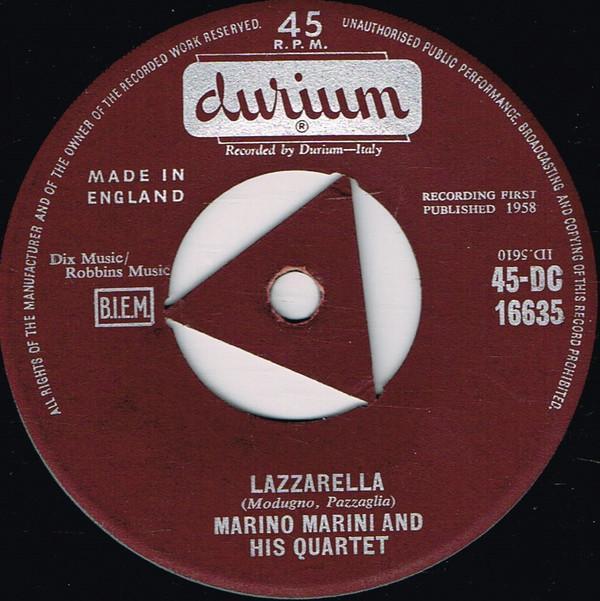 Marino Marini Ed Il Suo Quartetto - Lazzarella / Stella Stella (Star Of Love)