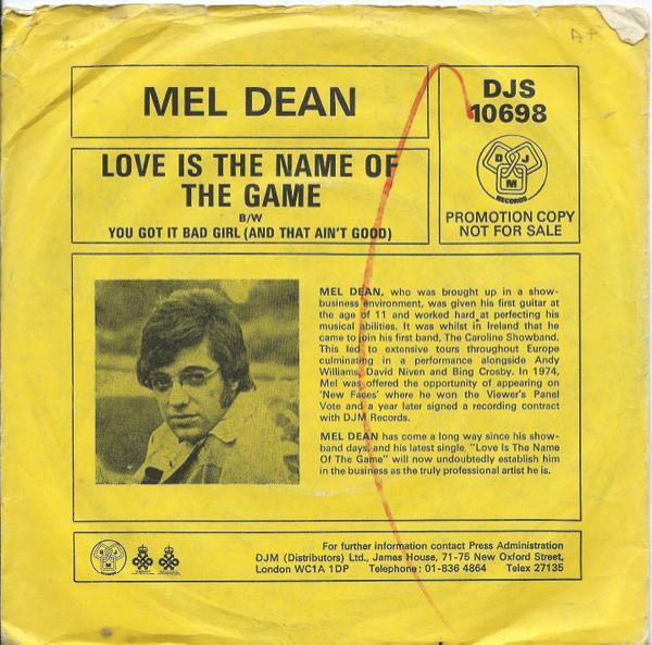Mel Dean - Love Is The Name Of The Game