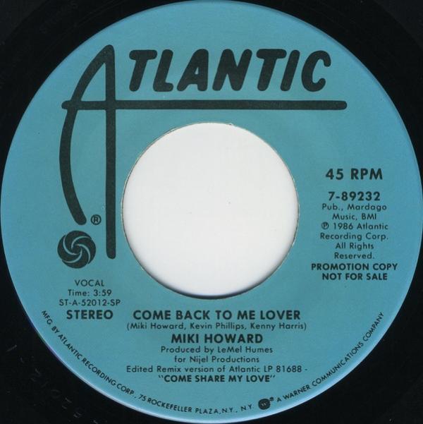 Miki Howard - Come Back To Me Lover