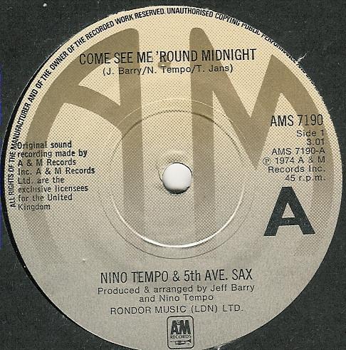 Nino Tempo & 5th Ave. Sax - Come See Me 'Round Midnight
