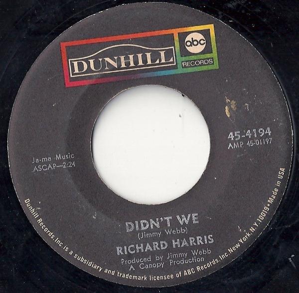 Richard Harris - Didn't We