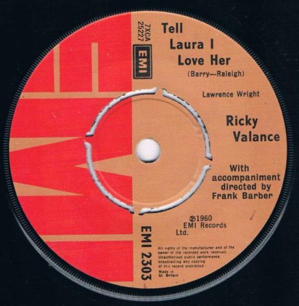 Ricky Valance - Tell Laura I Love Her