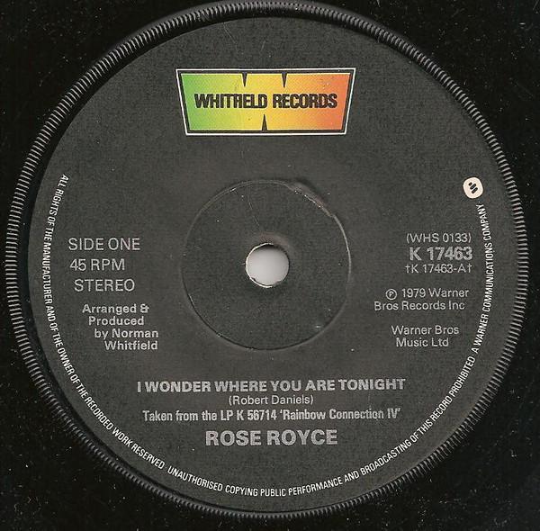 Rose Royce - I Wonder Where You Are Tonight
