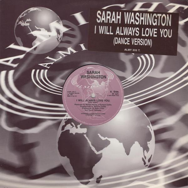 Sarah Washington - I Will Always Love You (Dance Version)