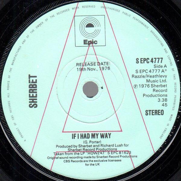 Sherbet - If I Had My Way