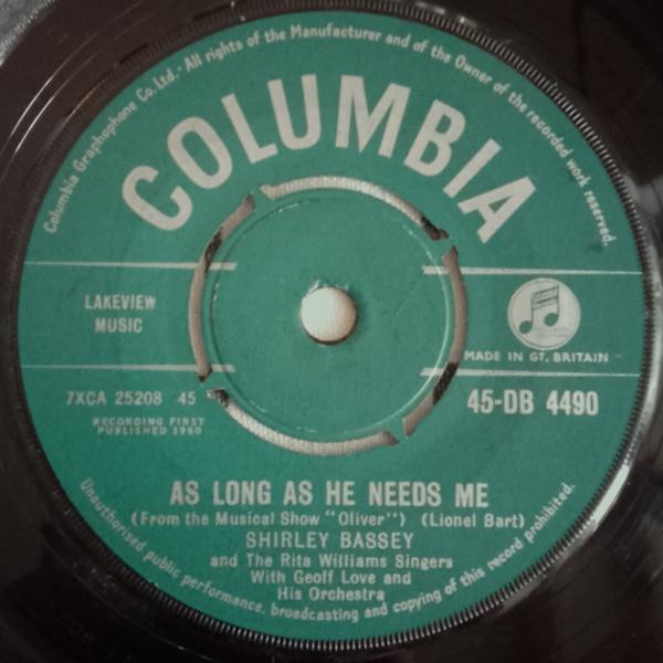 Shirley Bassey, The Rita Williams Singers, Geoff Love & His Orchestra - As Long As He Needs Me