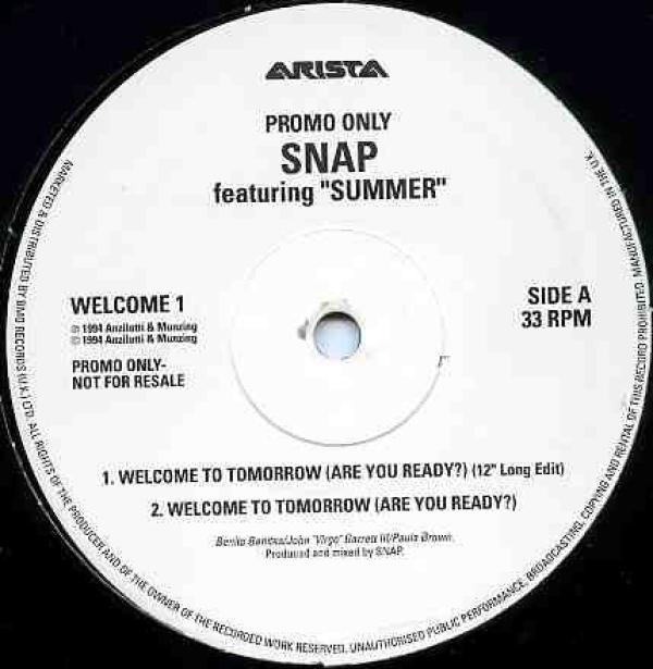 Snap!, Summer - Welcome To Tomorrow