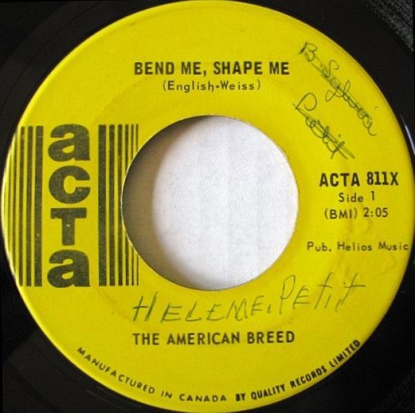 The American Breed - Bend Me, Shape Me / Mindrocker