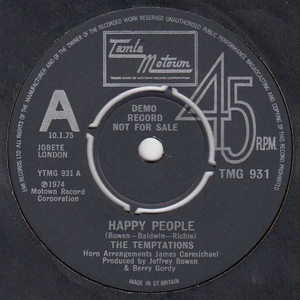 The Temptations, The Temptations Band - Happy People / Happy People (Instrumental)