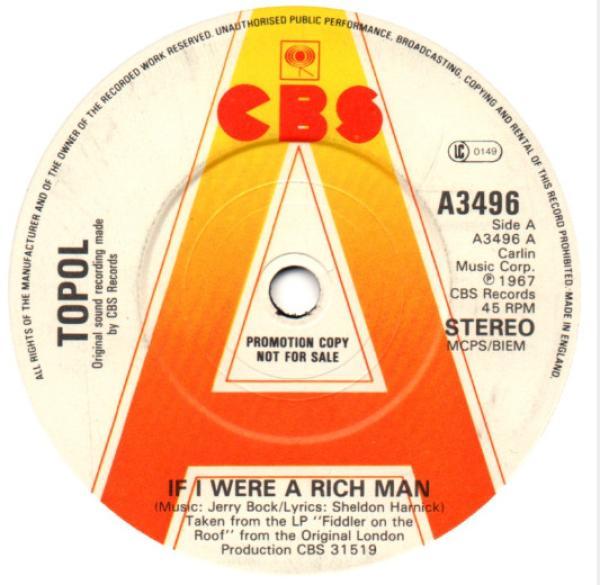 Topol, Jonathan Lynn - If I Were A Rich Man/Miracle Of Miracles