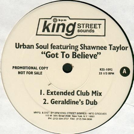 Urban Soul, Shawnee Taylor - Got To Believe
