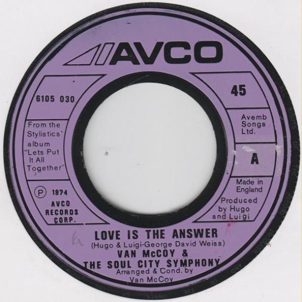 Van McCoy & The Soul City Symphony - Love Is The Answer